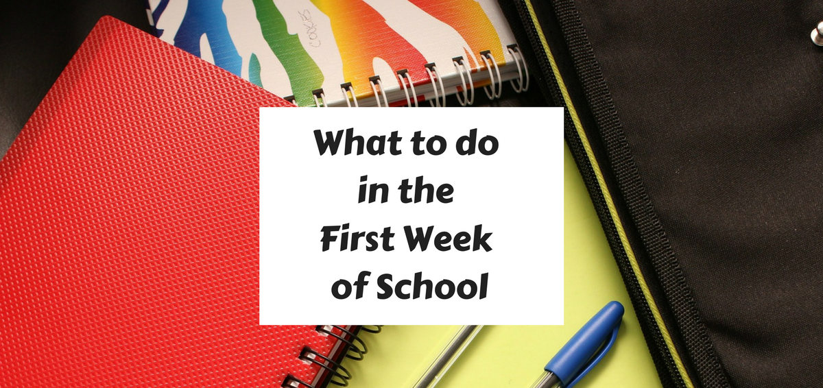 planning for the first week of school
