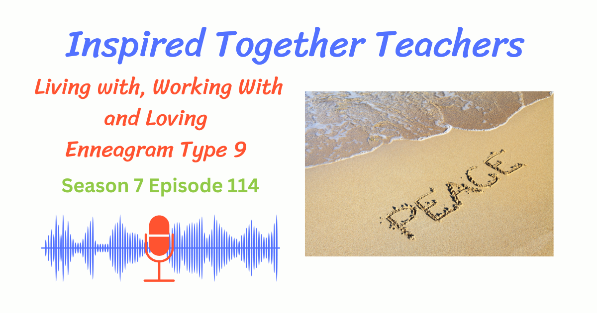 the word peace written in the same, Enneagram Type 9